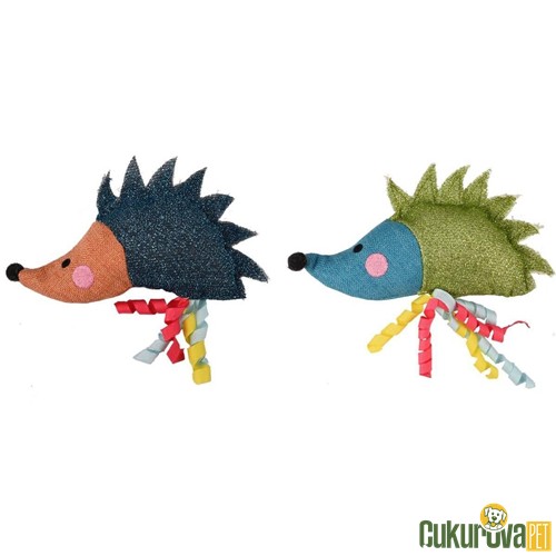 Flamingo Parıltılı Kirpi Kumaş Kedi Oyuncağı Karışık Renkli 15 Cm