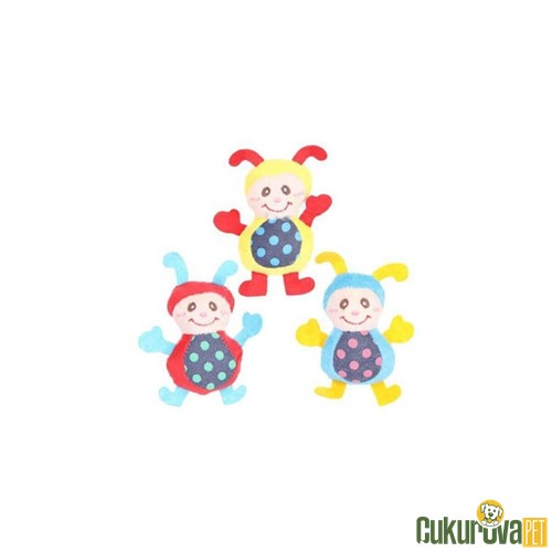 Flamingo Dıza Uğurböceği Kumaş Kedi Oyuncağı Karışık Renkli 11.5 Cm - 1 Adet