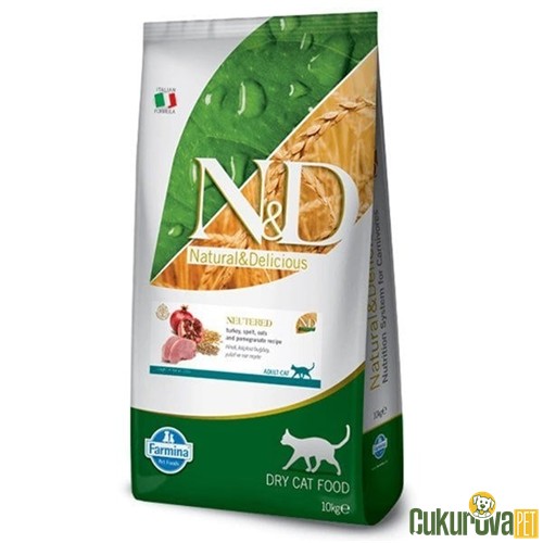 N&D Ancestral Grain Neutered Hindili Ve Narlı Kısırlaştırılmış Kedi Maması 10 Kg