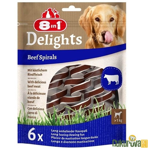 8 In 1 Delights Dana Etli Köpek Ödül Kemiği 6'Lı - 60 Gr