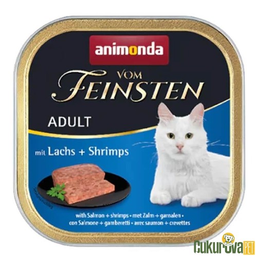 Animonda Vom Feinsten Adult Somonlu Ve Karidesli Yetişkin Kedi Yaş Maması 100 Gr