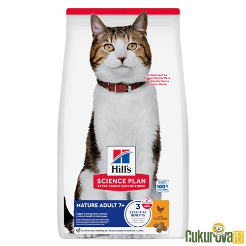 Hill's Science Plan Mature Adult Tavuklu Yaşlı Kedi Maması 3 Kg