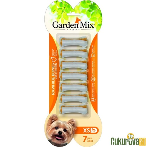 Garden Mix Tavuklu Deri Kemik Köpek Ödülü (7'li) [XS]