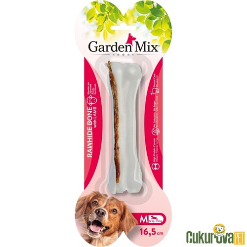GardenMix Rawhide Bone Kuzu Etli Köpek Ödül Kemiği 90 Gr - 16.5 Cm
