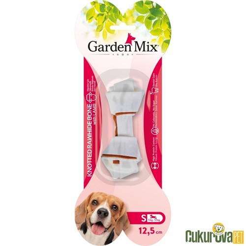 GardenMix Knotted Rawhide Bone Kuzu Etli Köpek Ödül Kemiği S 12.5 Cm