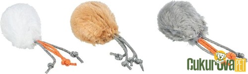 Trixie Zilli Kedi Otlu Peluş Top Kedi Oyuncağı Karışık Renkli - 4 Cm
