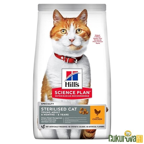 Hill's Science Plan Sterilised Young Adult Tavuklu Kısırlaştırılmış Kedi Maması 15 Kg