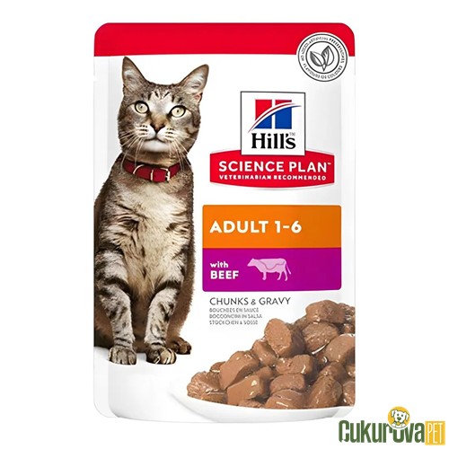 Hill's Science Plan Adult Sığır Etli Yetişkin Kedi Yaş Maması 85 Gr