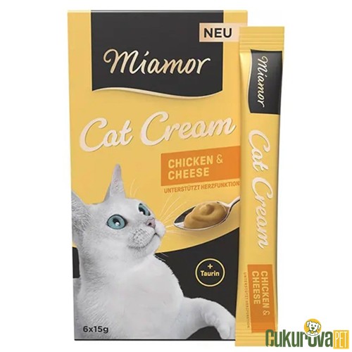Miamor Cat Cream Tavuklu ve Peynirli Kedi Ödül Kreması 6 x 15 Gr