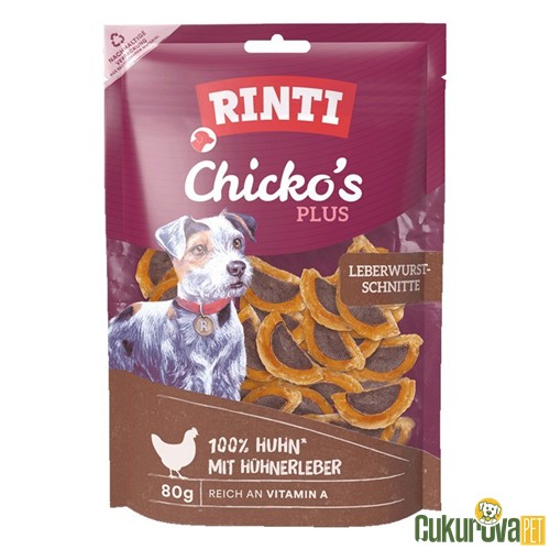 Rıntı Chicko's Plus Ciğerli Et Dilimleri Köpek Ödül Maması 80 Gr
