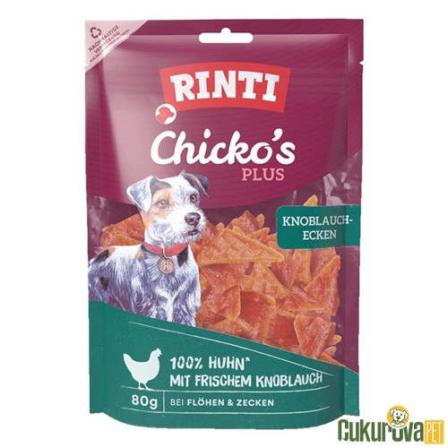 Rıntı Chicko's Plus Sarımsaklı Üçgen Köpek Ödül Maması 80 Gr