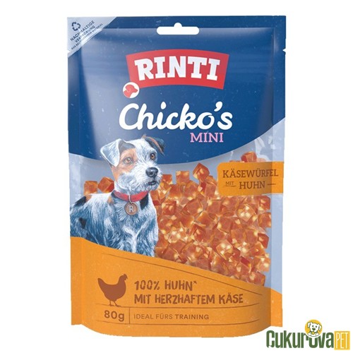 Rıntı Chicko's Plus Mini Tavuklu Peynir Küpleri Köpek Ödül Maması 80 Gr