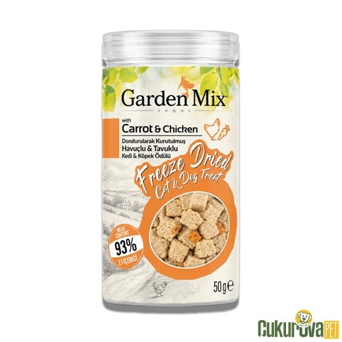 Gardenmix Freeze Dried Havuçlu ve Tavuklu Kedi & Köpek Ödül Maması 50 Gr