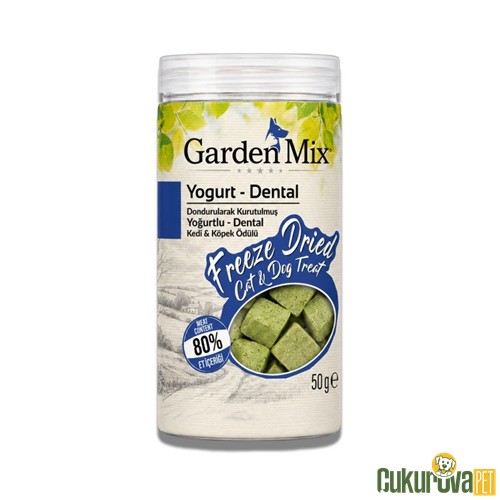 Gardenmix Freeze Dried Yoğurtlu ve Dental Kedi & Köpek Ödül Maması 50 Gr