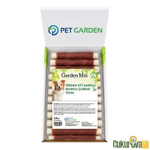 Gardenmix Ördek Eti Sargılı Burgu Köpek Ödül Kemiği 17 Cm - 1.5 Kg