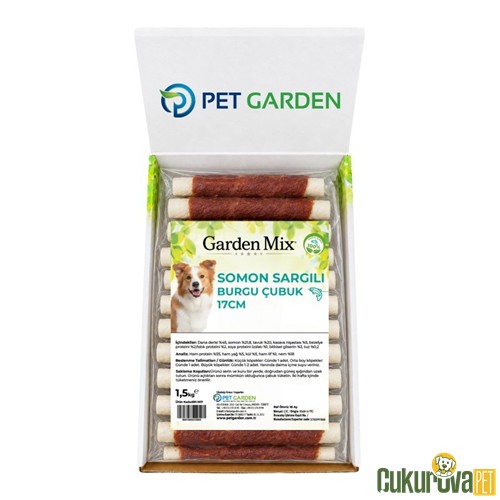 Gardenmix Somon Sargılı Burgu Köpek Ödül Kemiği 17 Cm - 1.5 Kg