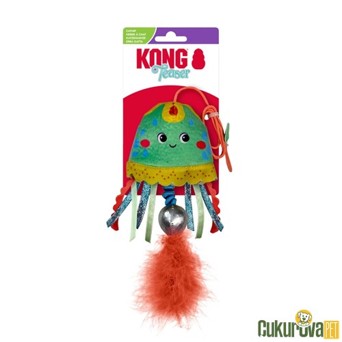 Kong Teaser Denizanası Catnipli Hışırtılı Peluş Kedi Oyuncağı Karışık Renkli - 19.7 x 2.5 x 8.9 Cm
