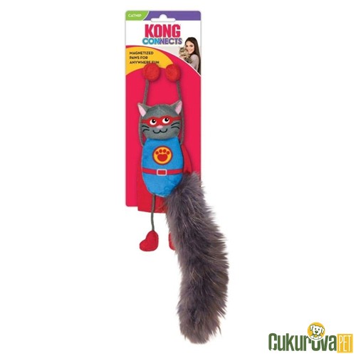 Kong Connects Magnicat Catnipli Hışırtılı Peluş Kedi Oyuncağı 2.5 x 7.6 x 30.5 Cm