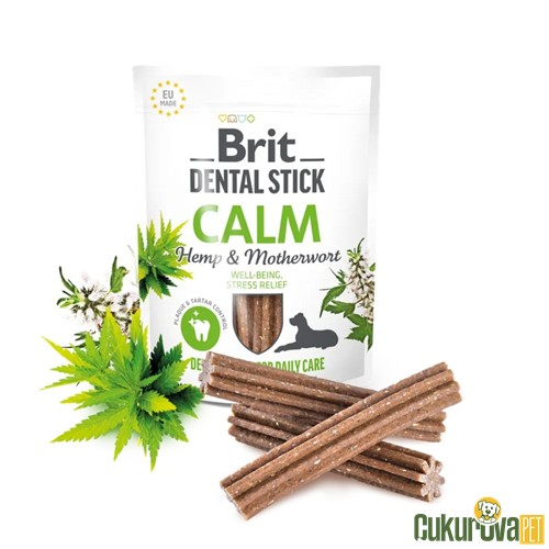Brit Care Dental Stick Calm Kenevirli Köpek Ödül Çubuğu 250 Gr - 7 Adet