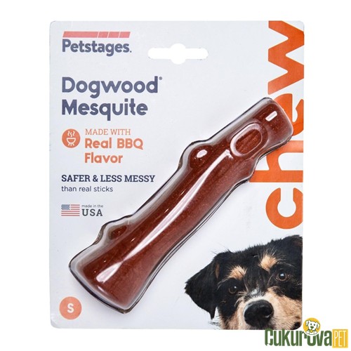 Petstages Dogwood BBQ Aromalı Ahşap Çiğneme Çubuğu Köpek Oyuncağı M / 18 Cm