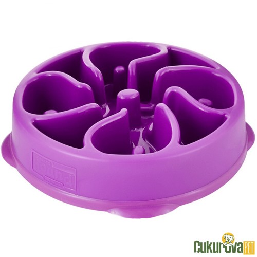 Outward Hound Fun Feeder Flower Yavaş Yeme Destekleyici Kedi & Köpek Mama Kabı L / Mor