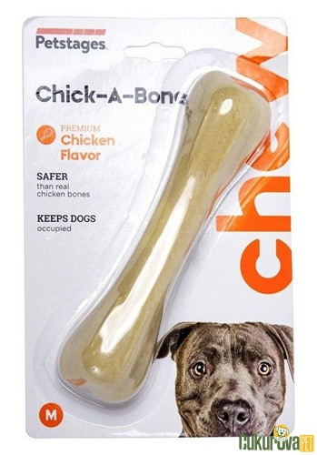 Petstages Chick A Bone Tavuk Aromalı Çiğneme Kemiği Köpek Oyuncağı M / 17 Cm