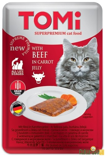 TOMI PATE DANA ETLİ VE HAVUÇLU YETİŞKİN KEDİ YAŞ MAMASI 100 GR 