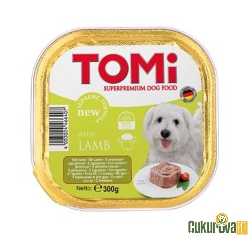 TOMI PATE KUZU ETLİ YETİŞKİN KÖPEK KONSERVESİ 300 GR