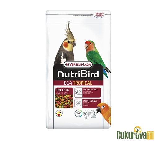 VERSELE LAGA NUTRIBIRD G14 TROPİKAL PELET PARAKET YEMİ 10 KG