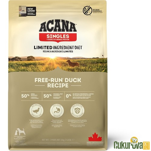 Acana Singles Free-run Duck Köpek Maması 2 Kg