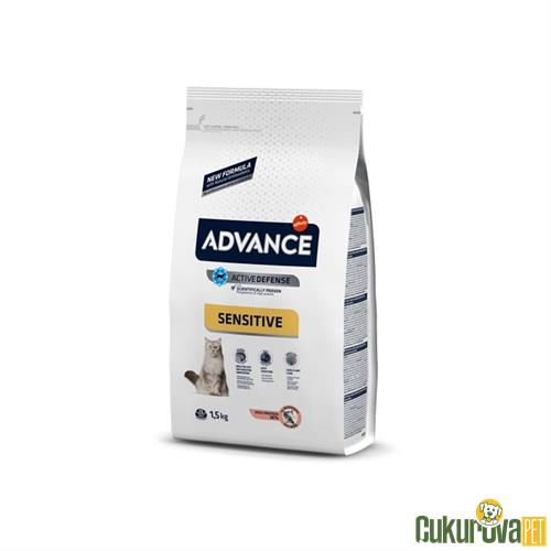 ADVANCE SENSITIVE SOMONLU YETİŞKİN KEDİ MAMASI 1.5 KG 