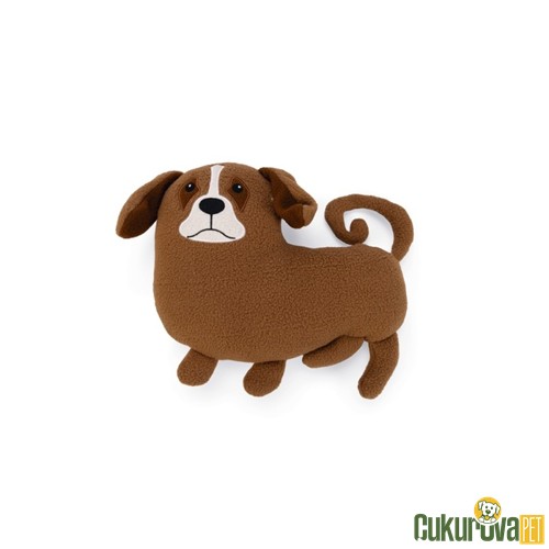 Karlie Köpek Figürlü Köpek Peluş Oyuncağı Kahverengi