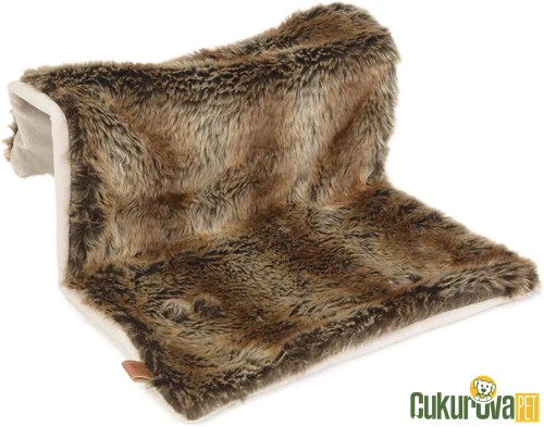 Karlie Askılı Peluş Kedi Yatağı Kahverengi 40 x 30 x 25 Cm
