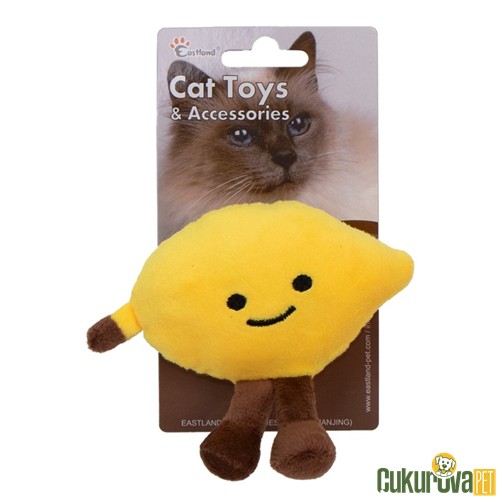 EASTLAND KEDİ OYUNCAĞI CATNIPLI HIŞIRTILI PELUŞ LİMON 12.5 CM