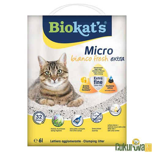 BIOKAT'S KEDİ KUMU MICRO BIANCO FRESH EXTRA 6 L