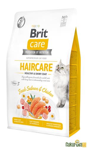 BRIT CARE HAIRCARE HIPOALERJENIK DERİ VE TÜY SAĞLIĞI İÇİN TAHILSIZ YETİŞKİN KEDİ MAMASI 2 KG