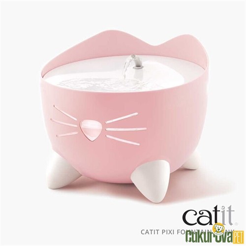 CATIT PIXI LED SEVİYE GÖSTERGELİ OTOMATİK KEDİ SU SEBİLİ 2 L - PEMBE