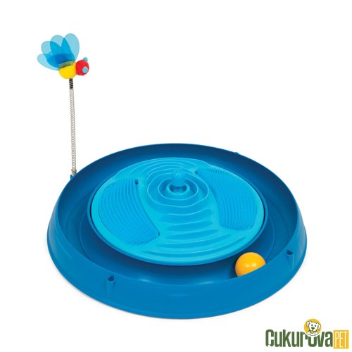 CATIT PLAY KEDİ OTLU PLASTİK ÇEMBER KEDİ TOP OYUNCAĞI 40 CM - MAVİ