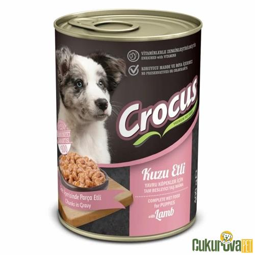 CROCUS SOS İÇİNDE PARÇA KUZU ETLİ YAVRU KÖPEK KONSERVESİ 400 GR 