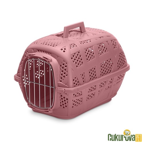 Imac Kedi & Köpek Taşıma Kafesi Carry Sport Metal Kapılı 48.5 x 34 x 32 Cm - Pembe
