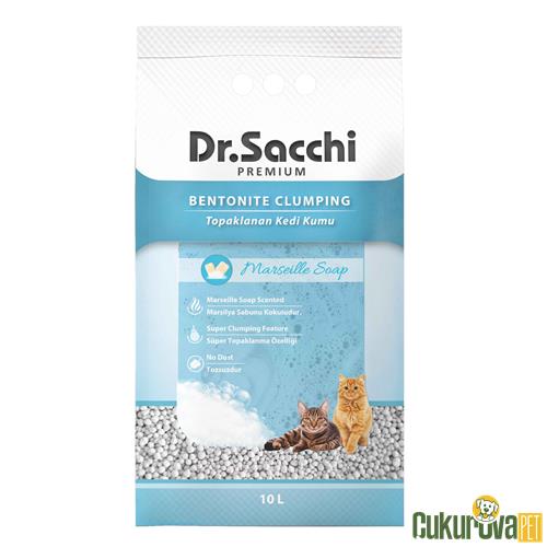 DR. SACCHI MARSİLYA SABUNU KOKULU BENTONİT KEDİ KUMU 10 L