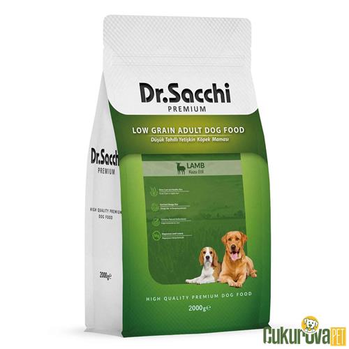 DR. SACCHI PREMIUM KUZU ETLİ DÜŞÜK TAHILLI YETİŞKİN KÖPEK MAMASI 2 KG