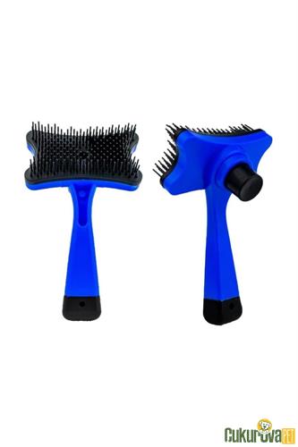EASTLAND OTOMATİK KOLAY TEMİZLENEN KÖPEK FIRÇASI 13 CM ( MAVİ ) 