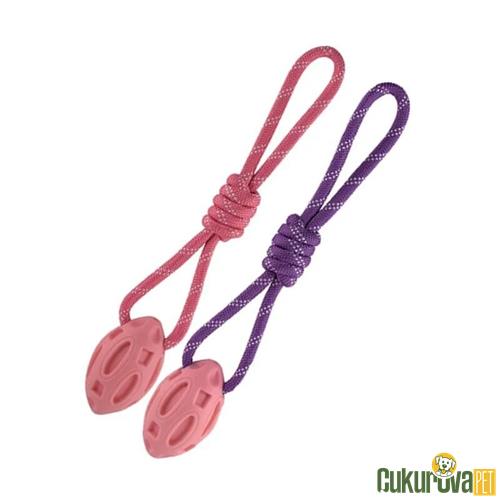EASTLAND RUGBY TOPU ŞEKLİNDE İPLİ KÖPEK OYUNCAĞI 44 CM ( KARIŞIK RENKLİ )