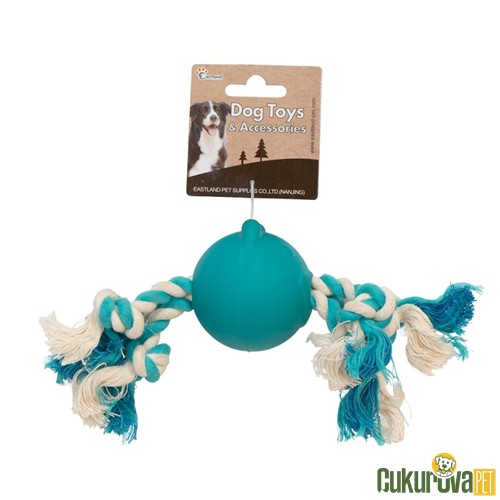 EASTLAND KÖPEK OYUNCAĞI STRES İPLİ PLASTİK KEDİ KAFASI 7.5 CM