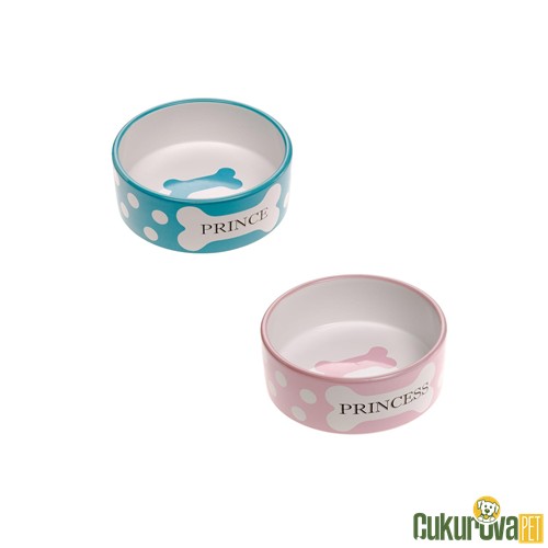 FERPLAST KÖPEK THEA KEMİK DESENLİ SERAMİK MAMA & SU KABI 750 ML