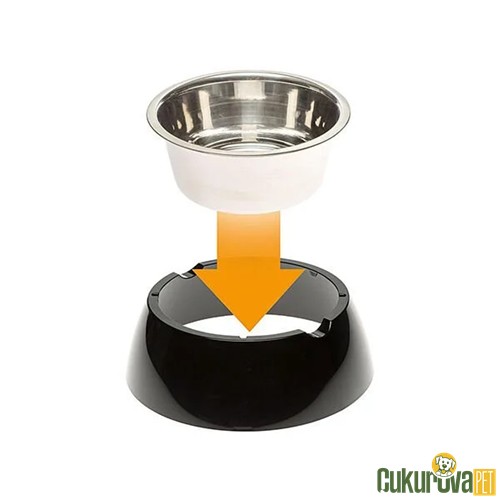 Ferplast Kedi̇ & Köpek Mama Ve Su Kabı Jolie Çeli̇k S - Si̇yah