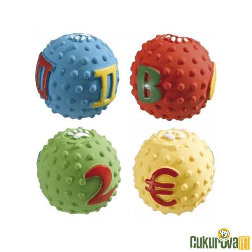 FERPLAST SESLİ LATEX KÜÇÜK KÖPEK OYUN TOPU 5 CM