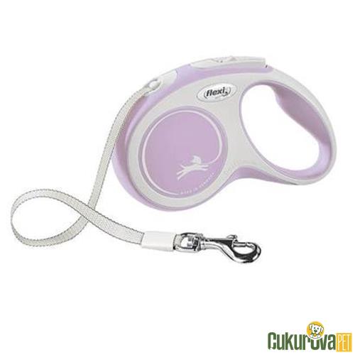 FLEXI NEW COMFORT 5 M OTOMATİK ŞERİT KÖPEK GEZDİRME KAYIŞI M PEMBE
