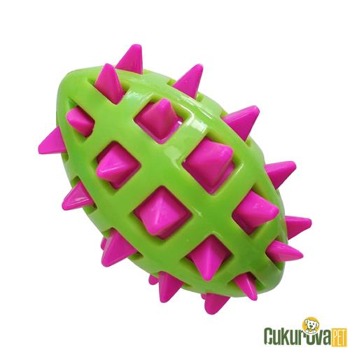 GIMDOG BIG BANG YÜZEBİLEN SESLİ RUGBY TOPU KÖPEK OYUNCAĞI PEMBE - YEŞİL 15.2 CM
